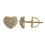 EPS2785 DLUX SS HEART WITH STONES SCREWBACK EARRING