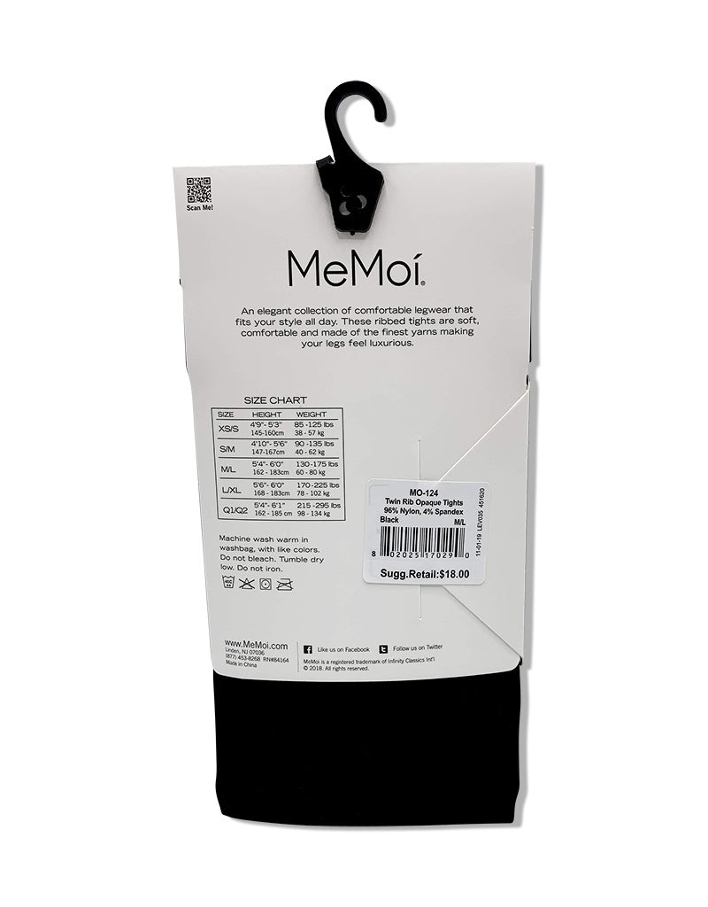 MO-124 MEMOI TWIN RIB OPAQUE TIGHTS