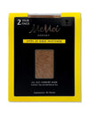 MS-650 MEMOI 2PK SATIN SHEER PANTYHOSE