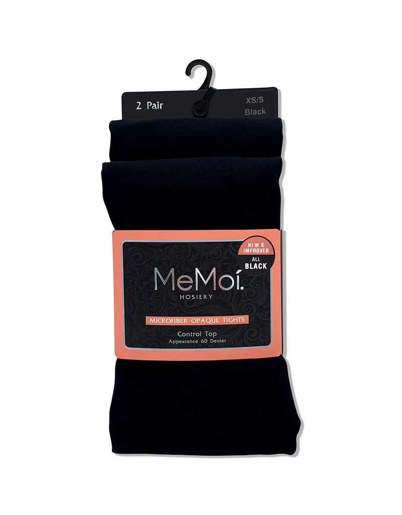 MO-646 MEMOI 2PK MICROFIBER OPAQUE TIGHTS