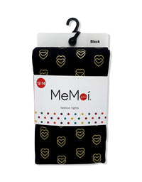 mkf-4021 Memoi 3D heart printed tights
