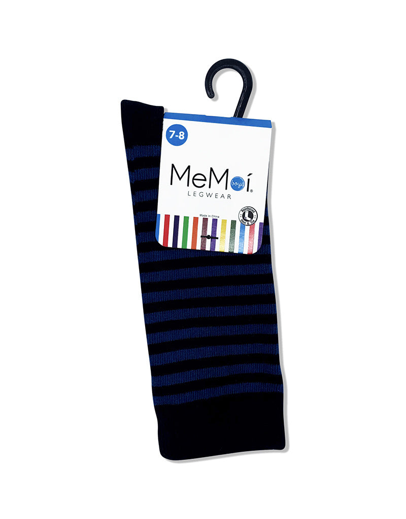 mk-130 memoi boys stripe crew sock