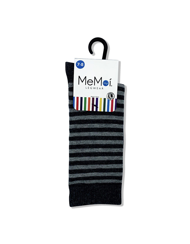 mk-130 memoi boys stripe crew sock