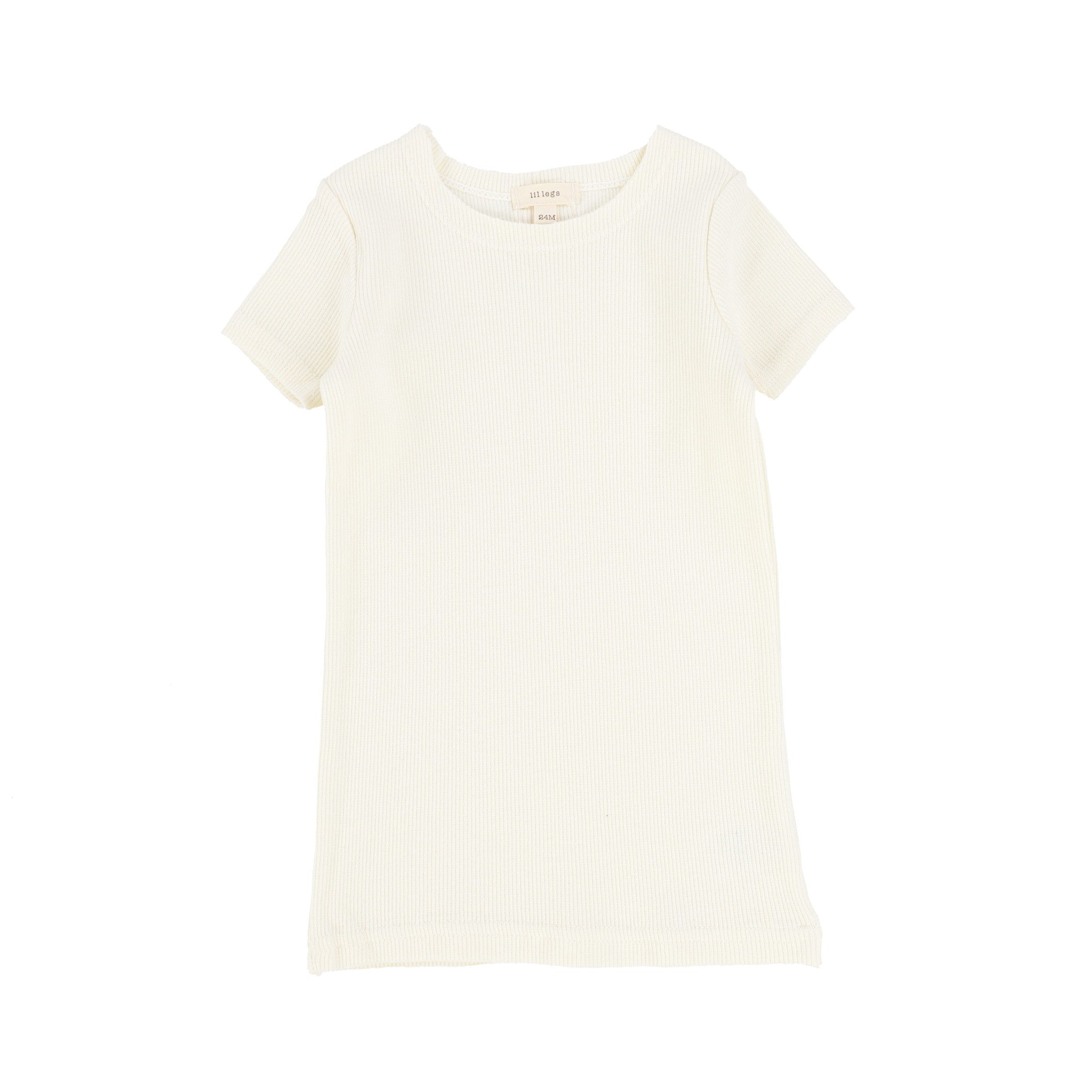 LIL LEGS SS RIBBED TEE BASIC COLORS