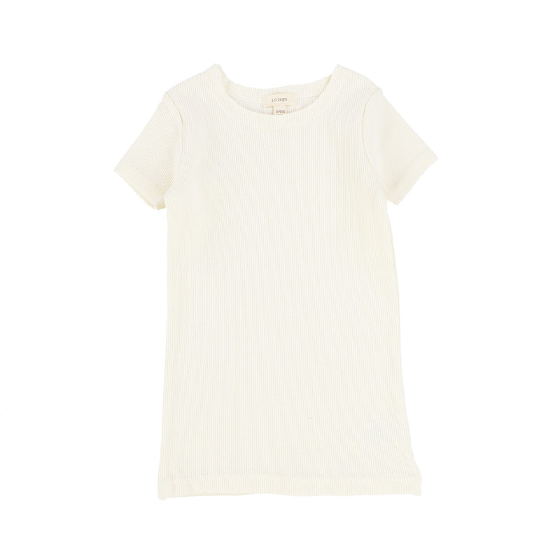LIL LEGS SS RIBBED TEE BASIC COLORS