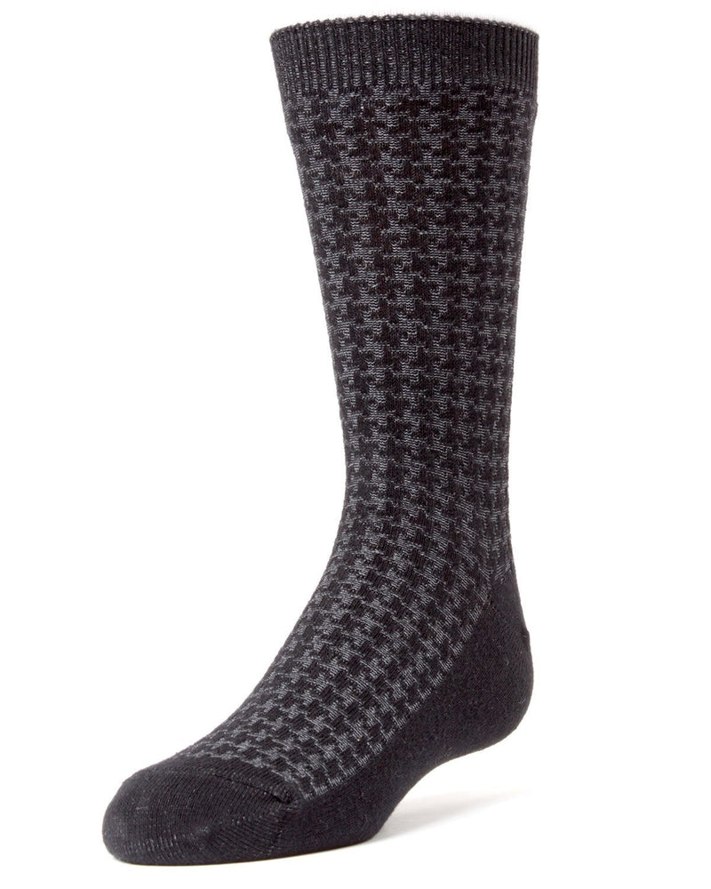 MK-129 MEMOI BOYS HOUNDSTOOTH DRESS SOCK