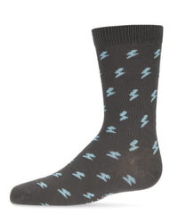 MK-156 MEMOI LIGHTNING BOLT BOYS CREW SOCK