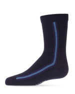 MK-160 MEMOI SIDE STRIPE BOYS CREW SOCK