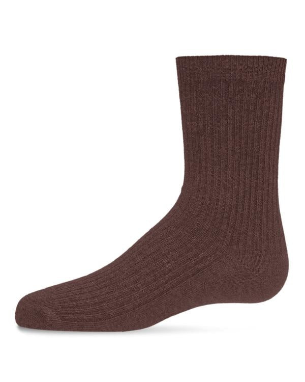 MEMOI THIN RIBBED CREW SOCK MK-5204