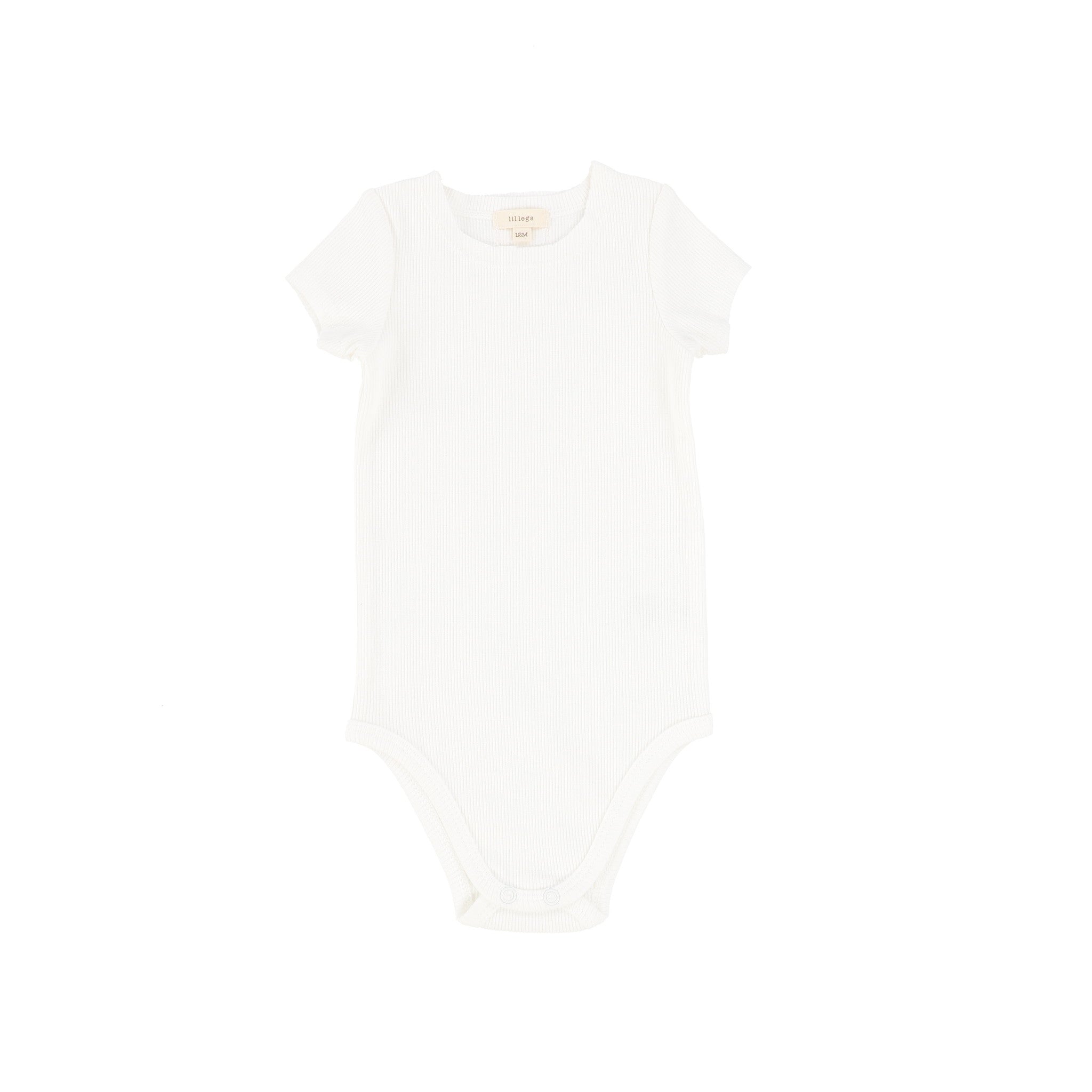 LIL LEGS SS RIBBED ONESIE BASIC COLORS
