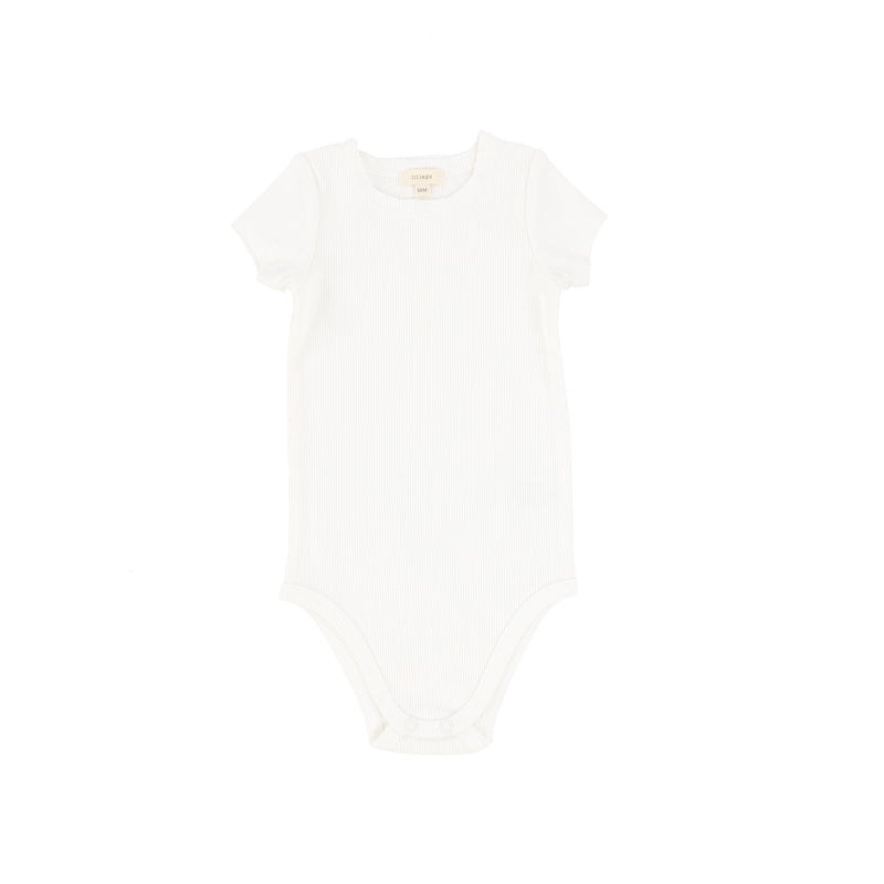 LIL LEGS SS RIBBED ONESIE BASIC COLORS