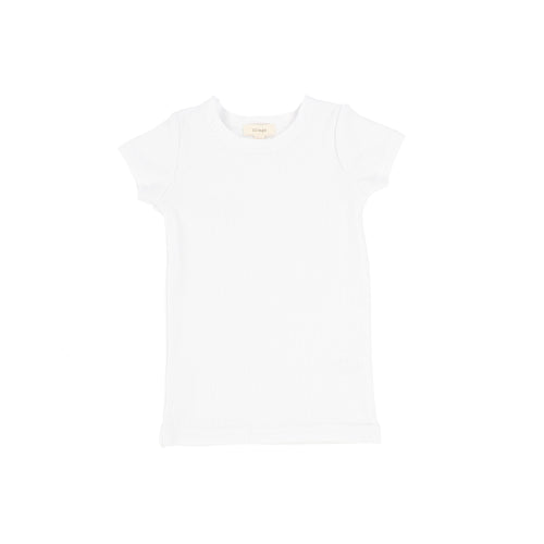 LIL LEGS SS RIBBED TEE BASIC COLORS