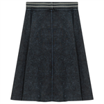 DOT LADIES RIB DENIM WASH SHORT SKIRT SA9CM209H