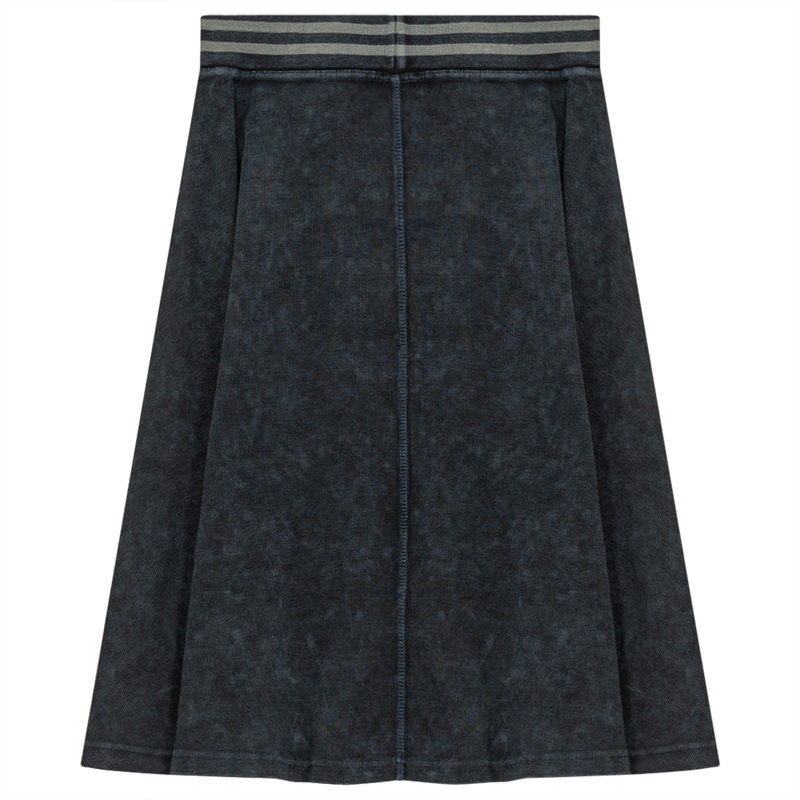 DOT LADIES RIB DENIM WASH SHORT SKIRT SA9CM209H