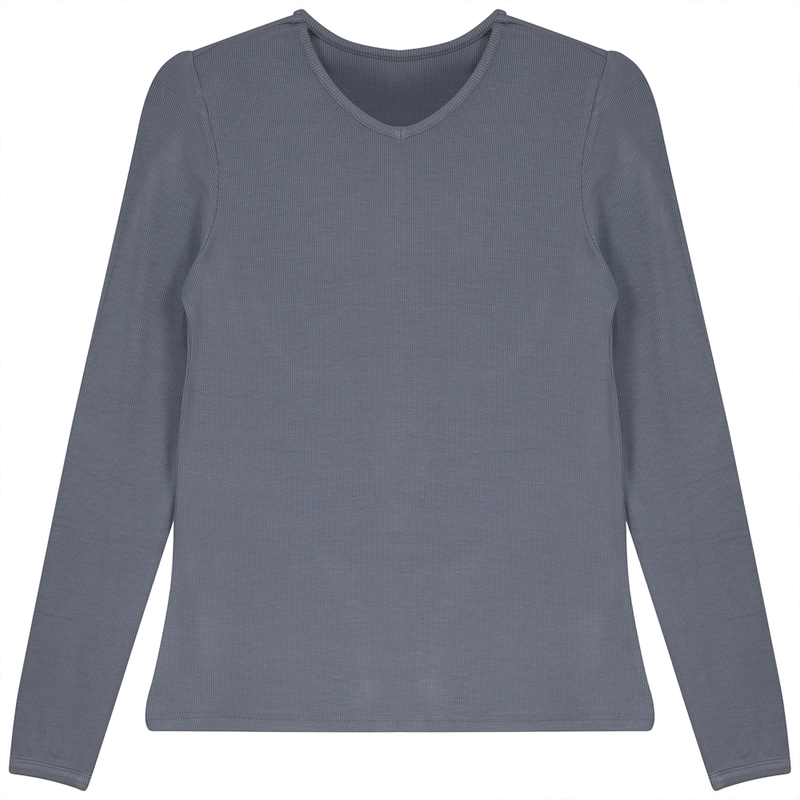 RIFF LADIES RIBBED V-NECK TEE SB1CM7490T2