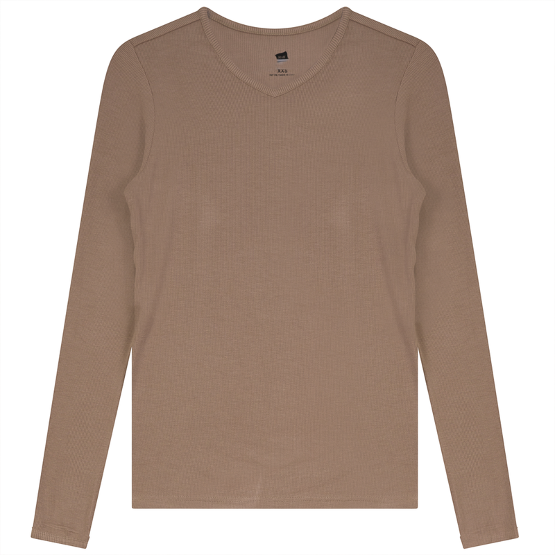 RIFF LADIES RIBBED V-NECK TEE SB1CM7490T2