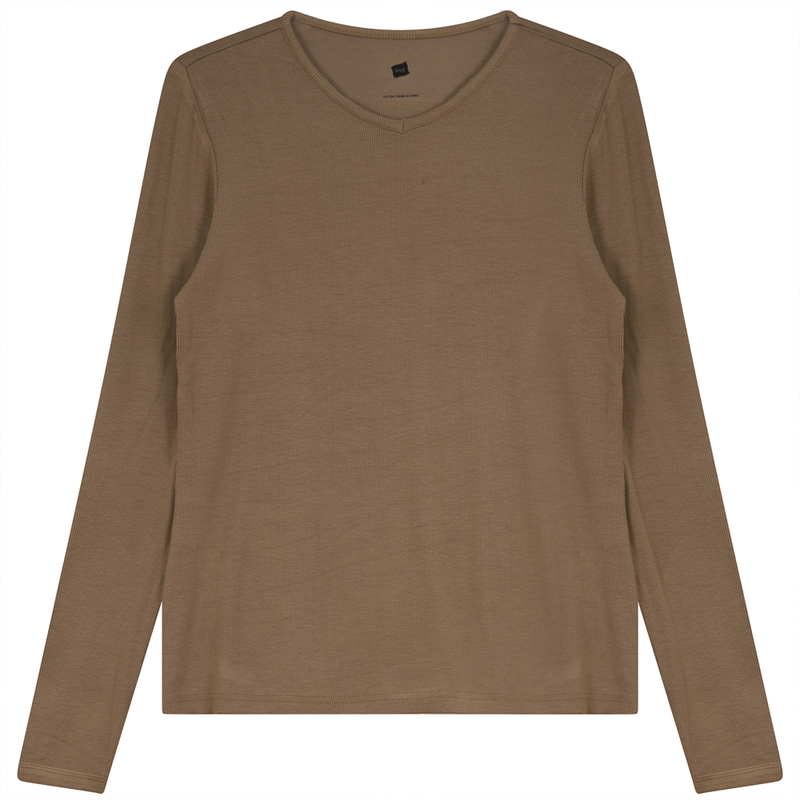 RIFF LADIES RIBBED V-NECK TEE SB1CM7490T2