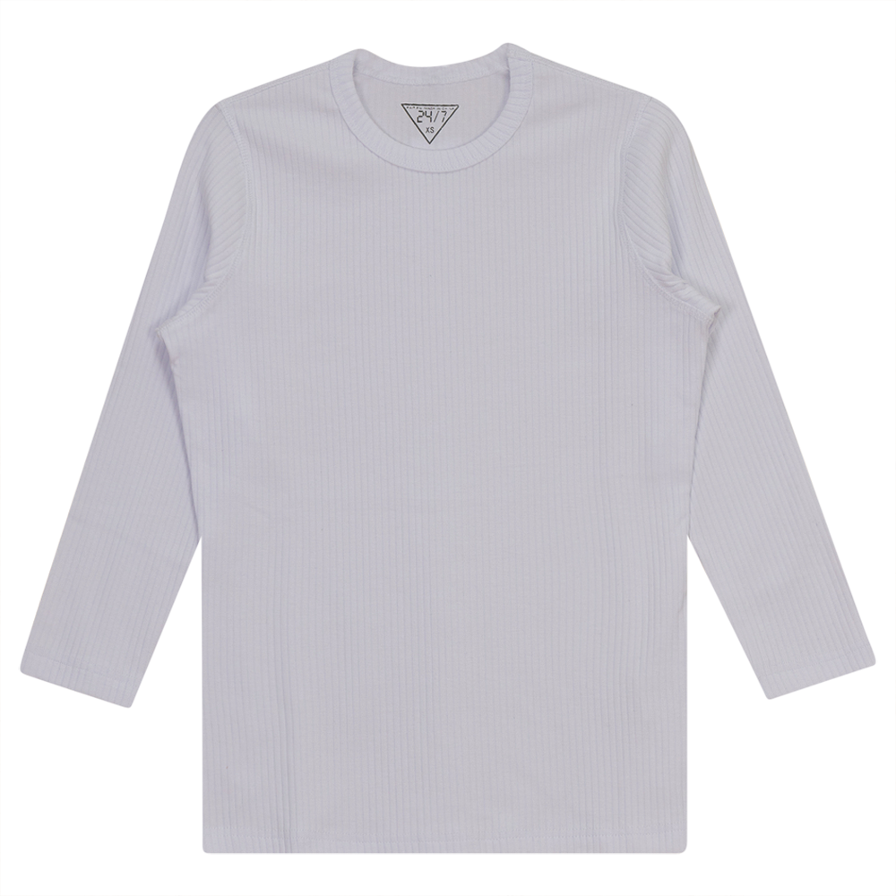 SB2CM7935T 24/7 LADIES WIDE RIB 3/4 SLEEVE TEE