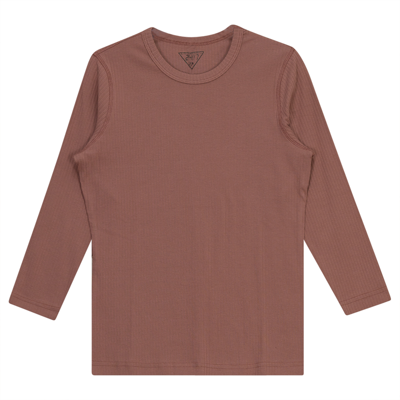 SB2CM7935T 24/7 LADIES WIDE RIB 3/4 SLEEVE TEE