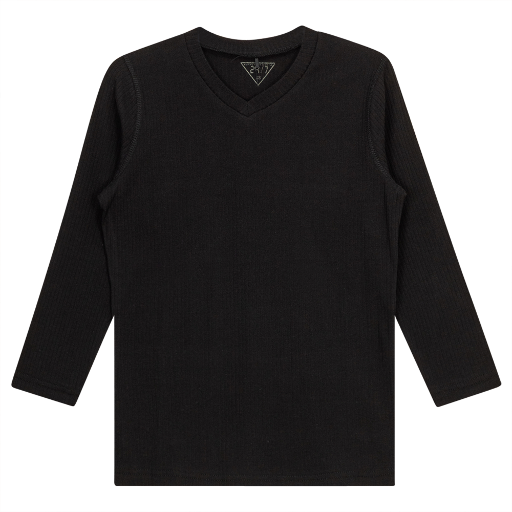 SB2CM7936T 24/7 LADIES WIDE RIB 3/4 V NECK TEE