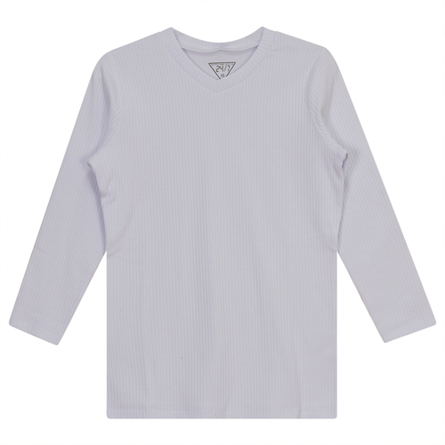 SB2CM7936T 24/7 LADIES WIDE RIB 3/4 V NECK TEE
