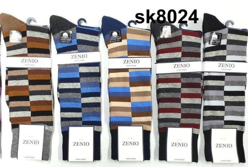 zenio split wide stripe men sock sk8024