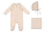 LIL LEGS CLASSIC VELOUR FOOTIE 3PC SET