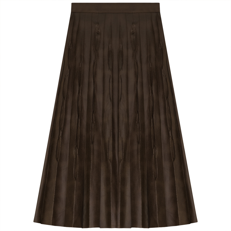 GINGER TEEN LEATHER PLEATED SKIRT  W1PT5835A