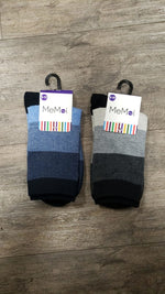 MK-148 MEMOI OMBRE STRIPE BOYS CREW SOCKS