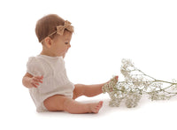 B1255 HEIRLOOMS SPRING LACE SMALL BOW BABY BAND