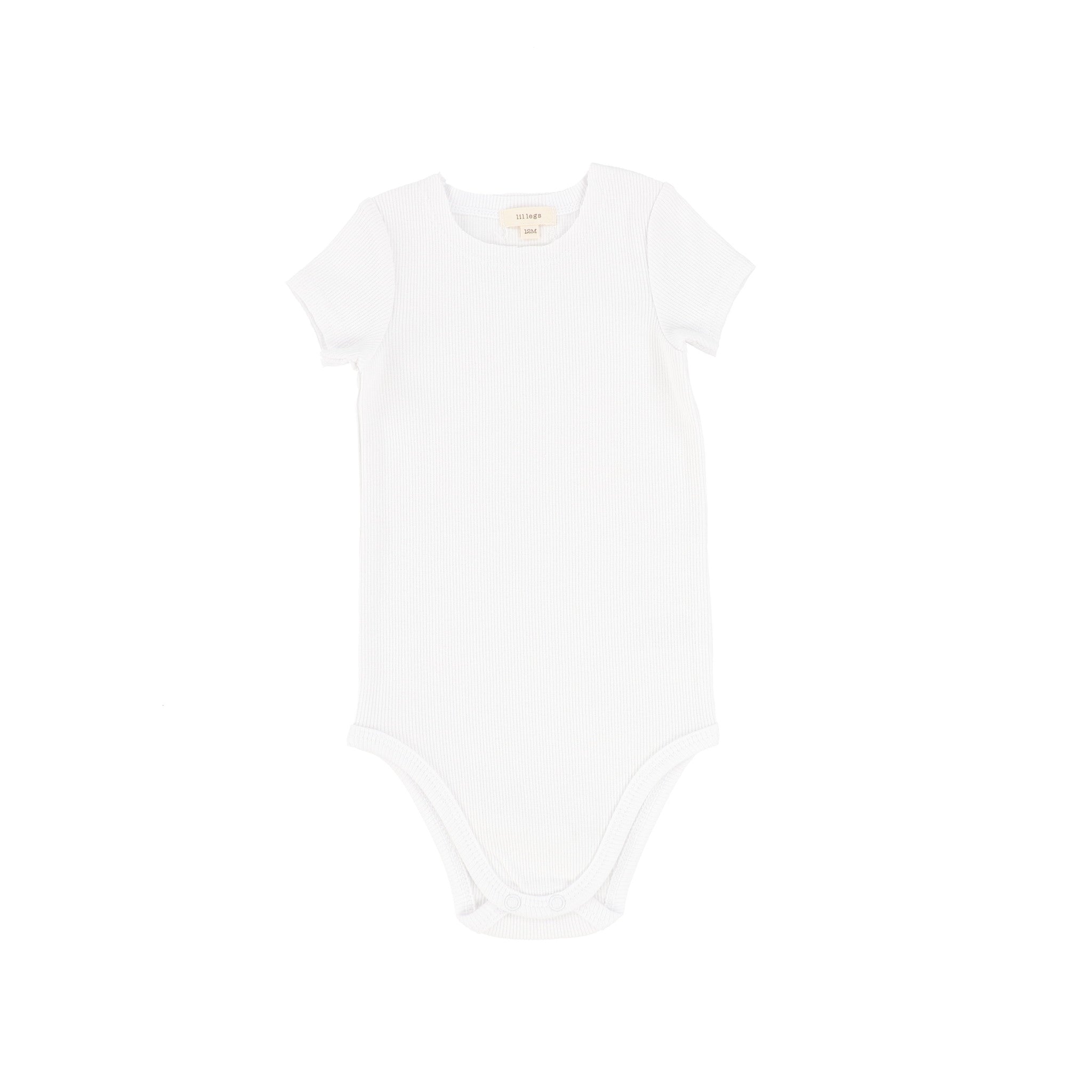 LIL LEGS SS RIBBED ONESIE BASIC COLORS