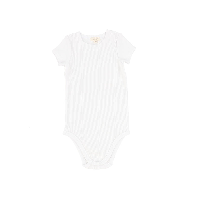 LIL LEGS SS RIBBED ONESIE BASIC COLORS